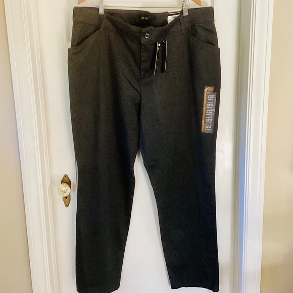 Lee Women's Relaxed Fit All Day Straight Leg Pants Charcoal Heather Size 22W NWT - Picture 1 of 15